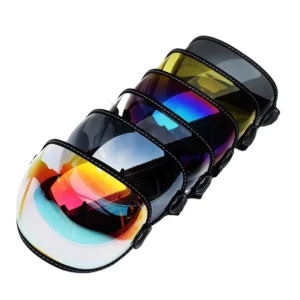 Fit All Vintage Retro Open Face Half Helmet Motorcycle Helmet Bubble Shield Visor Lens Sunglasses Goggles Accessories