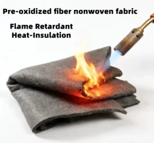 Flame Retardant Nonwoven Fabric Fireproof Pre oxidized Fiber Felt Heat Resistant Cloth for Insulation and Gasket