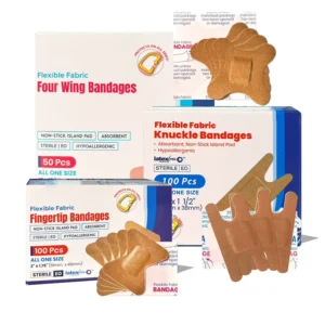 Flexible Fabric Elastic Waterproof Breathable Adhesive Medical Safety Sterile Fingertip Plaster Bandage