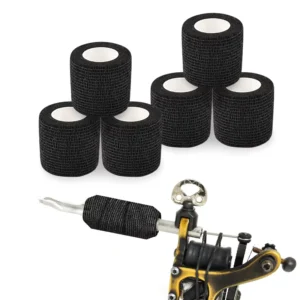 Flexible Non Woven Tattoo Grip Wrap Cover Self Adhesive Bandage Roll for Tattoo Pen