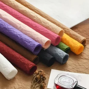 Florist Crepe Paper Rolls 5Sheets Extra Wide Bouquet Wrapping Crinkle Texture for DIY Wedding Birthday Flower
