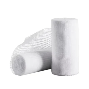 Fluff dried Compressed Surgical Elastic Sterile Medical Gauze Bandage Roll for Wound Care