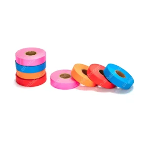 Fluorescent Non adhesive PVC Survey Marking Tape Flagging Tape Ribbon With Solid Color