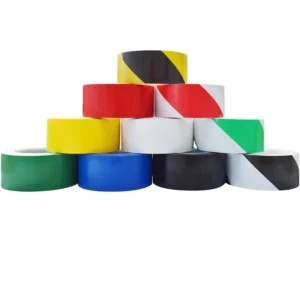 Fluorescent PVC Survey Marking Flagging Tape Ribbon with Solid Color Pipeline WARNING TAPE