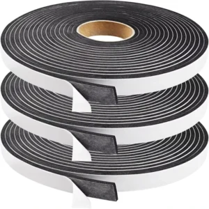 Foam Weather Stripping Tape Black Insulation Self-Adhesive Seal Strip for Doors & Windows Draft Blocker Soundproofing Waterproof