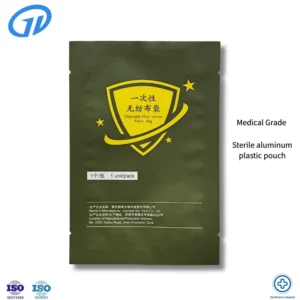 Foil Plastic Sterilization Flat Pouch PET AL PE Safe Compliant Heat Seal ISO13485 Custom Size for Medical Consumables Packaging