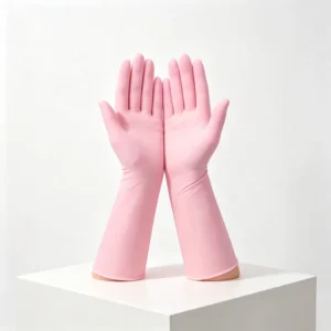 Food Grade 12 Inch Extended Kitchen Disposable Nitrile Gloves Household Cleaning Waterproof Nitrile Safety Gloves