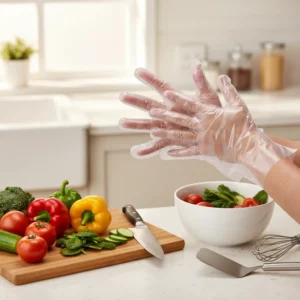 Food Grade Disposable PE Gloves Waterproof Kitchen Catering