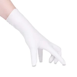 Food Grade White Industrial Disposable 5MIL Thick Nitrile Gloves Latex Free Abrasion Resistant for Bakery Food Salon Delivery