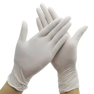 Food Handling Household Disposable Waterproof Oil Resistant Kitchen Food Grade White Nitrile Gloves