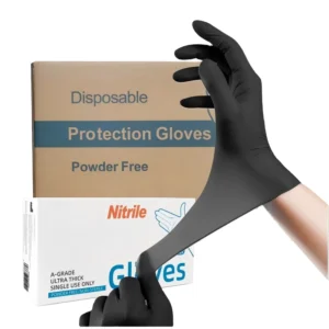 Food Protective 4/5/6 Mil Black Nitrile Gloves Retail Dealers Kitchen Hand Protective Disposable Nitrile Gloves