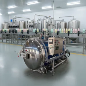 Food Retort Autoclave Machine for Canning Glass Jars Dairy Hot Water Spray Sterilization Automatic Counter Pressure