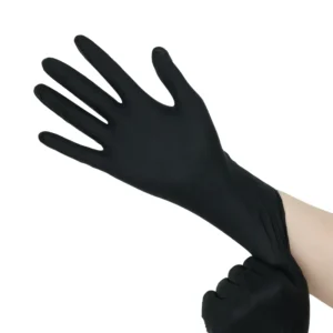 Food Safe Nitrile Gloves Latex Free Oil proof Waterproof 4mil Disposable Black Powder Free for Food Processing