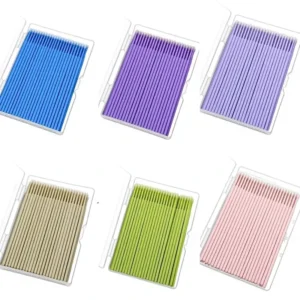 Foreign Trade Beauty Tools Flocked Disposable PP Cotton Swabs Small Cotton Sticks for Eyelash Extension Makeup Boxed