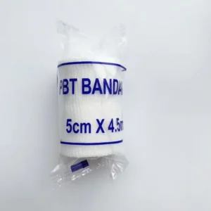 Foreign Trade CE Certified PBT Elastic Bandage Roll 4.5m Mesh Breathable Dressing Fix Wound Ankle Gauze