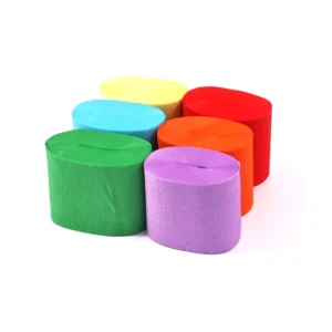 Foska 6 Colors New Item Kids Soft Crepe Paper Roll for DIY and Packaging Gifts