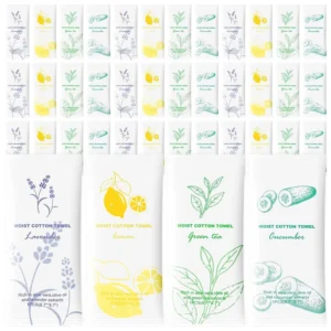 Fragranced Refreshing Disposable Wet Hand Towels Disposable Moist Cleaning Towels for Catering and Household Use