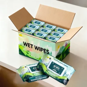 Free Sample Wet Wipes Supplier Customized 100% Blodegradable Eco Flushable Nonwoven Organic Unscented Baby Moisture Wipes