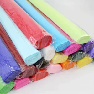 Fresh Flower Bouquet Wrapping Crepe Papel Solid Color Wrapping Craft Gift Colorful Crepe Paper Roll