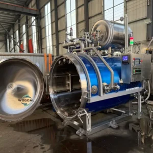 Full Automatic PLC Controlled Stainless Steel Horizontal Water Spray Retort Autoclave for Canned Food Sterilization
