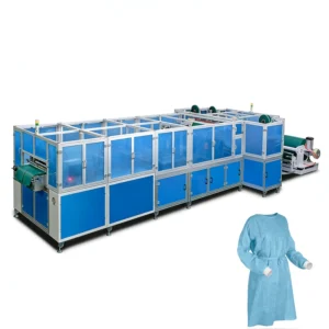 Fully Automatic Non Woven Material Surgical Gowns & Medical Suit Making Machine with High Accuracy Wrapping Function