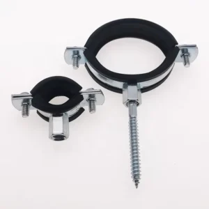 Galvanized Hanging Pipe Fitting Insulated Natural M8 and M10 Pipe Clamps Rubber