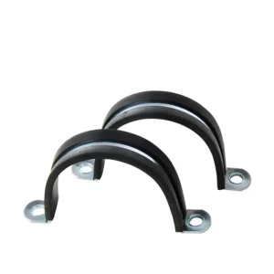 Galvanized Saddle Clamp U Tube Strap Clamps with EPDM Rubber Lined Clip Double Layer Gaskets Rubber Cushioned Insulated Clamp