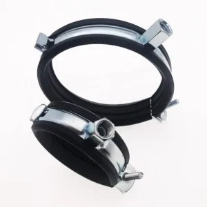 Gas M10 Single Pipe Fixing With Rubber Double Pipe Clamps of Welding Type M10 With One Side Screw