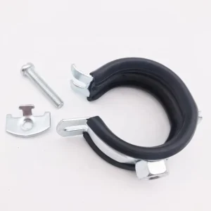 Gas M8 Pipe Clamp With Rubber One Side Screw Pipe Clamp Welding Carbon Steel M10 Single Pipe Clamp