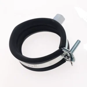 Gas M8+10 Single Pipe Hanger With Rubber Double Pipe Clamps of M10 Welded Nut With One Side Screw