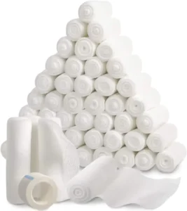 Gauze Bandage Roll With Tape 4 Inch by 4 Yards Rolled Gauze Wrap Breathable Gauze Wrap Used