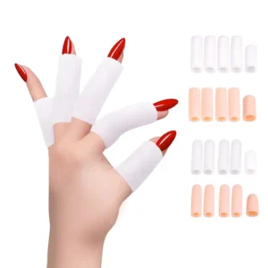 Gel Finger Cots Silicone Finger Protectors Fingertip Bandages Band aids for Dry Skin Cracked Fingertip Treatment Covers