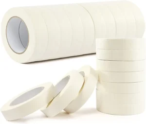 General Purpose Masking Paper Crepe No Free Residue Heat Resistant Painter White Color Single Writable 2″ 50m Custom Tape