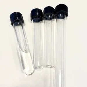 Glass Serological Test Tubes with Black Bakelite Screw Cover with Narrow and Wide Mouth