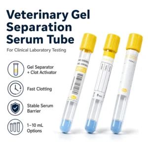 Glass Veterinary Hospital Serum Separator Tube for Biochemistry Immunology Serology Testing Vacuum Blood Collection Tube