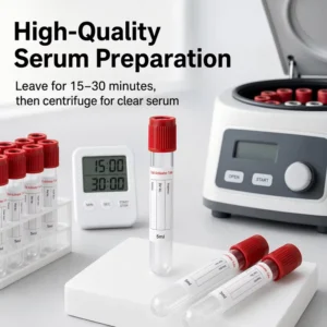 Glass Veterinary Red Top Serum Tube 1ml-10ml with Clot Activator for Fast Animal Blood Coagulation Vacuum Blood Collection Tube