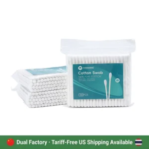 Global Flexible Supply (China + Thailand) Cotton Bud 100pcs pp Stick Cotton Swab with pp Bag