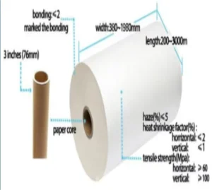 Glossy PET EVA Laminating Roll Film Stronger Adhesion High Stickiness Hot Roll Film 250 Micron