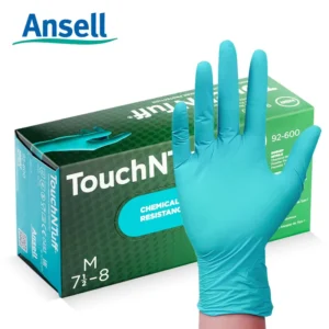 Gloves Disposable Green Nitrile Latex Free Chemical Resistance Work Protection Gloves