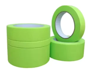 Good High-Temperature Resistant Green Paint Paper Decorative Crepe Paper Tape for Car Spraying Adhesive Paper & Film