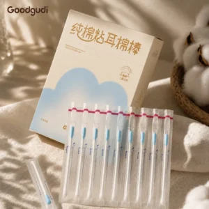 Goodgudi Baby Sticky Ear Swabs Soft Gel Tip Ear Wax Remover Cotton Buds for Infant Ear Nose and Navel Cleaning