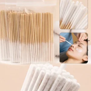 Grafting Eyelash Tools Pointed Beak Wooden Cotton Swab Special 8cm Long Spot Removing Cotton Swab