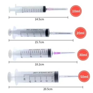 Great Farm Veterinary Plastic Syringe for Animals TPX Disposable and Reusable Adjustable Safety Feature