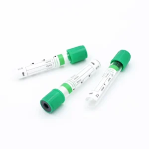 Green Disposable Vacuum PET Tube Vacutainer Blood Collection Tube