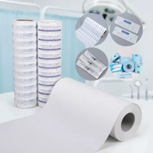 Grid Hot Melt Adhesive Eco friendly Dialysis Paper Medical Packaging Heat Seal Paper Polypropylene Material EO Steam