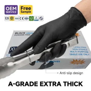 Grip X Nitrile Gloves Black Disposable Examination Gloves Latex Free Glove Machines China Manufacturers Malaysia Price