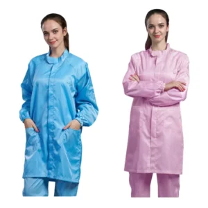 H 1125 Clean Room Uniform Sterile ESD Gown 100D Stripe Anti static Smock
