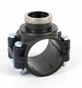 HDPE Pipe Saddle Clamps 250mm Size Rubber-Lined Type Matching Saddle Clamp Machine Tripod for Pipe Connection