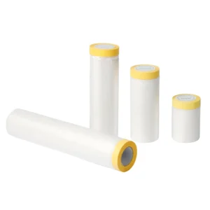 HDPE Pre taped Masking Film Car Painting Single Sided Acrylic Heat Resistant Pressure Sensitive 240mic Protective Paper