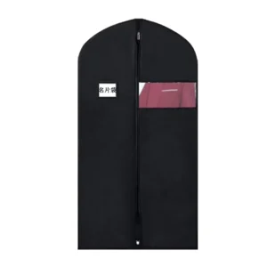 HSO31 Non Woven Clothes Dust Bag Clear Window Suit Cover Moisture Proof Hanging Garment Protector Clothing Shield